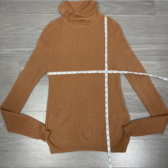 LK Bennett Lulumay Camel Tan Turtleneck Wool Cashmere Jumper Ribbed Sweater XS - Picture 16 of 16